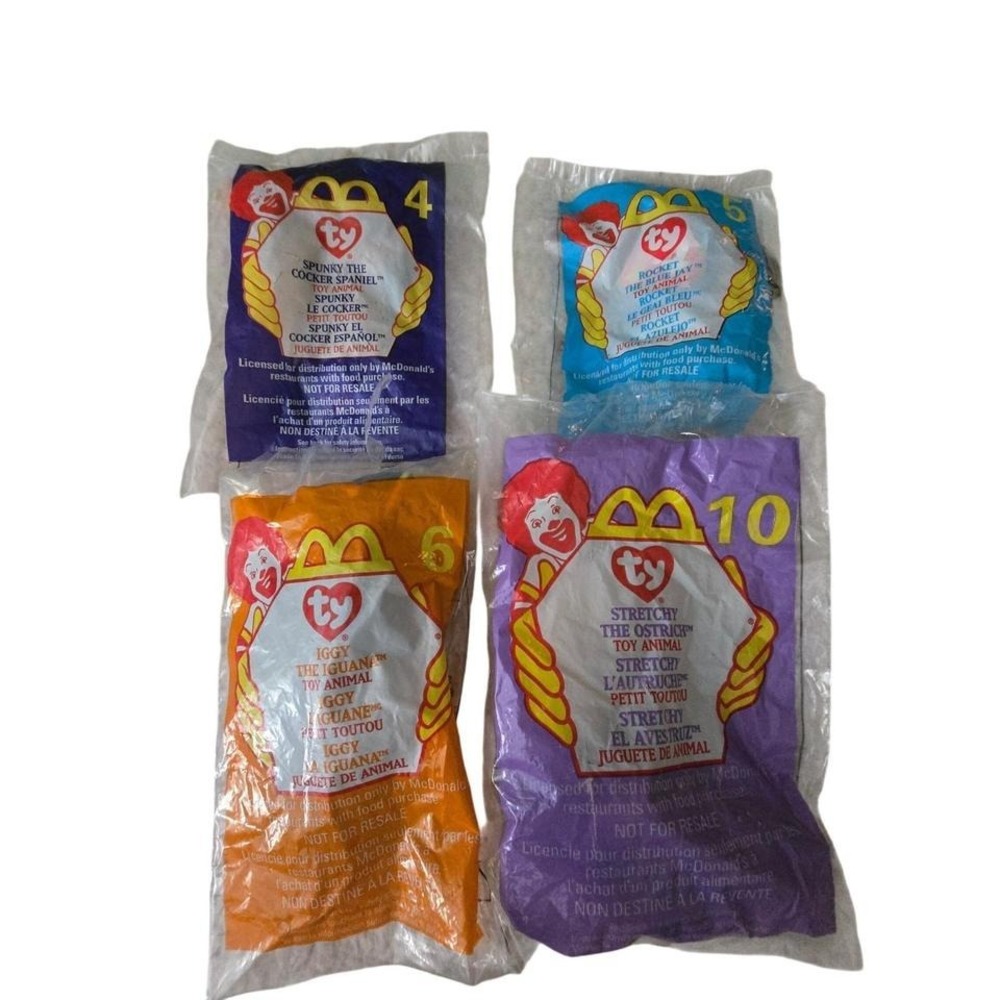 Vintage‎ 1999 McDonalds Ty Teenie Beanie Babies Set of 4 NIP